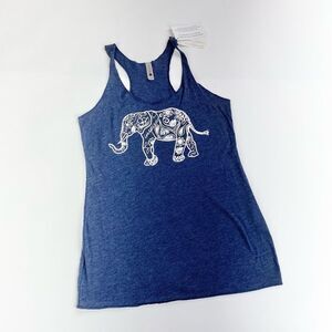 Inspired by Stephanie Rose original artwork elephant screen print tank top s